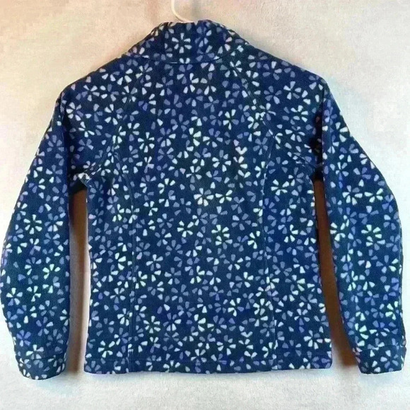 Columbia Girls Fleece Fill Zip Benton Springs Blue Print Jacket Size M (10/12) - Picture 2 of 7